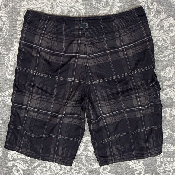 O'Neill Men's Plaid Board Shorts Black Size 32 Quick-Dry Swim Trunks - Picture 2 of 6